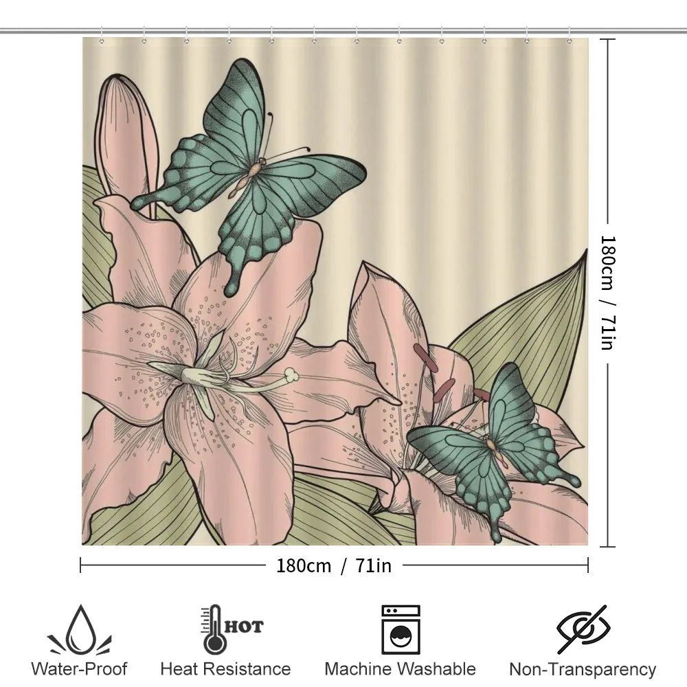 Butterflies and Lilies — Detail 2