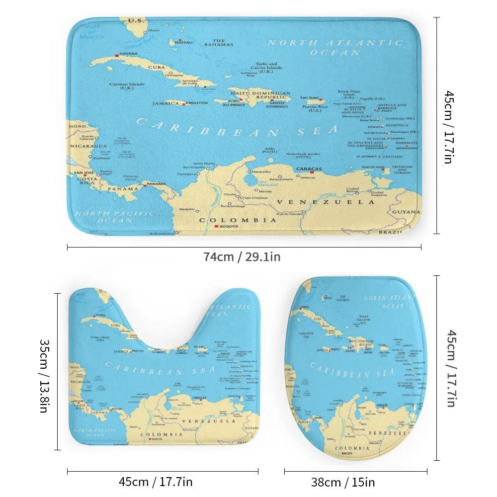 Caribbean Capitals Map — Detail 1