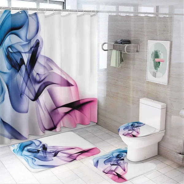 Colorful Smoke Flow on a shower curtain