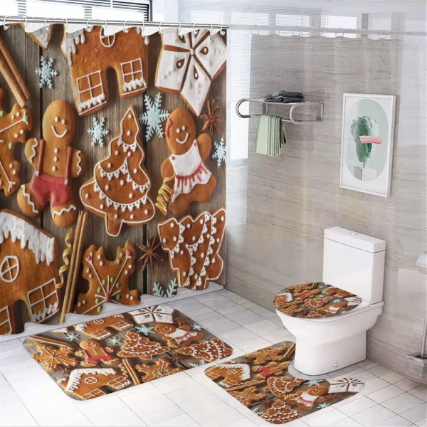Cookies Snow on a shower curtain