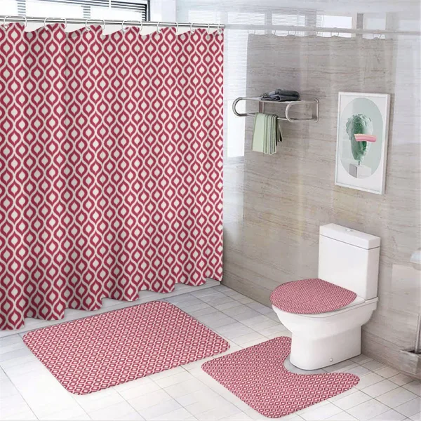 Curved Lines Traditional on a shower curtain