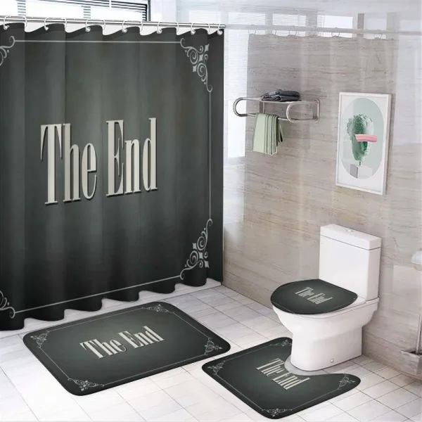 End Words on a shower curtain
