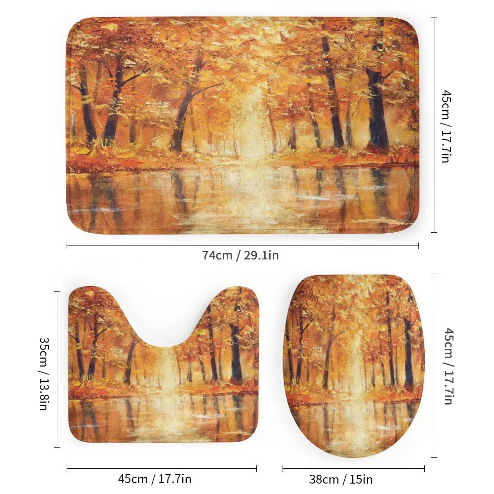 Forest Lake Fall Trees — Detail 1