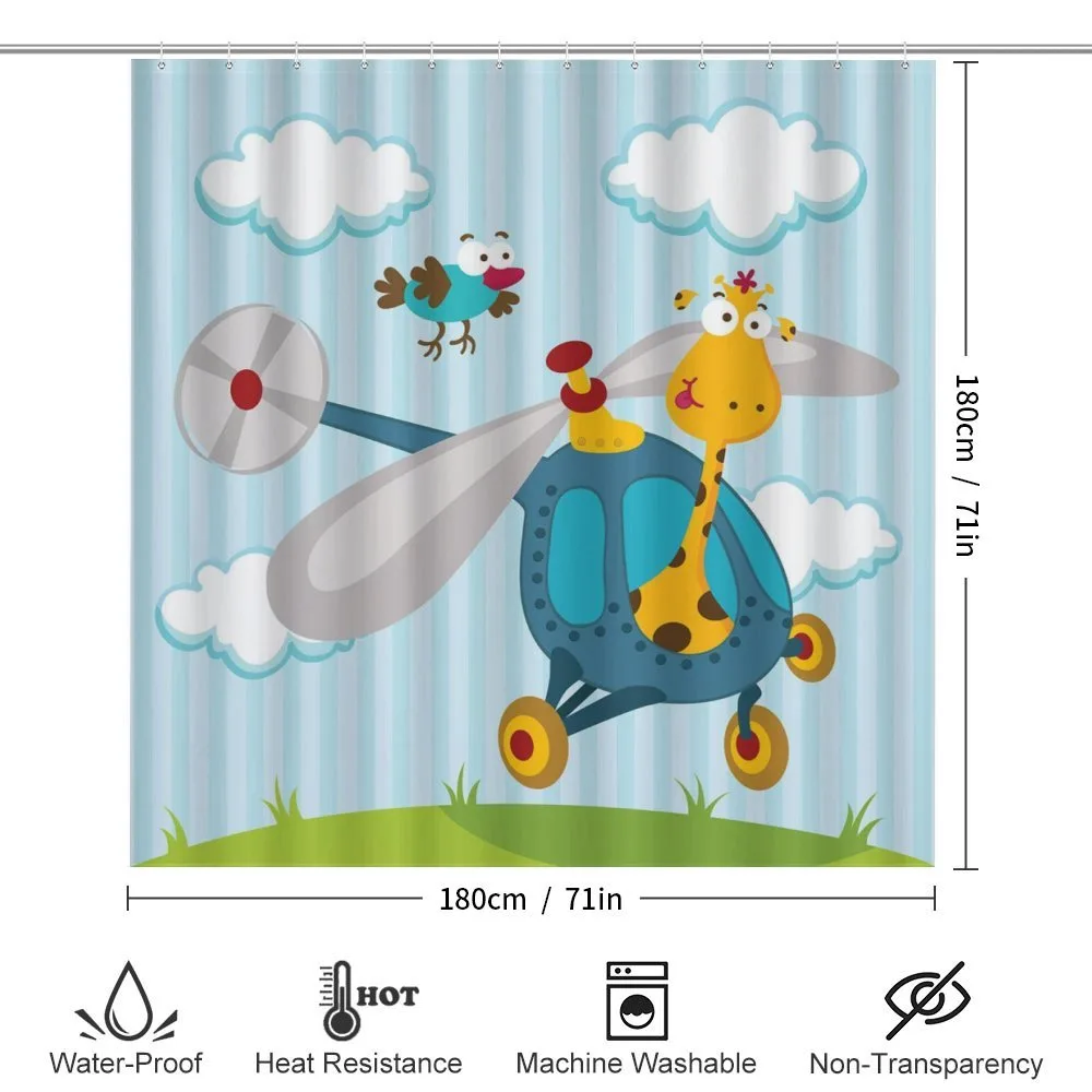Funny Giraffe and Bird — Detail 2