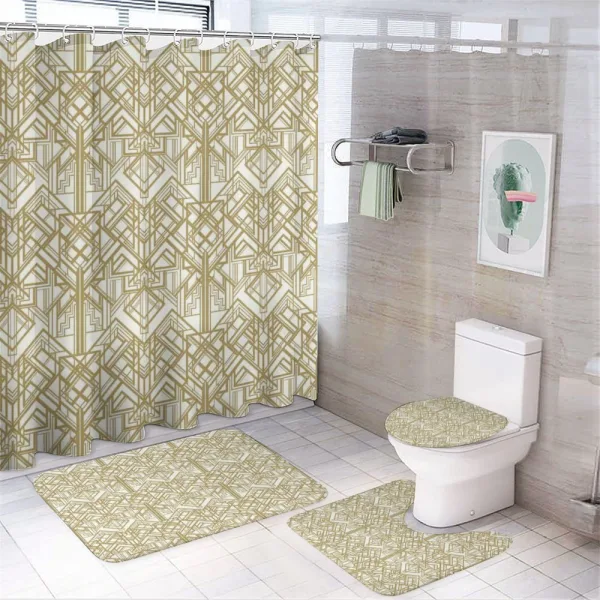 Futuristic Retro Mix on a shower curtain