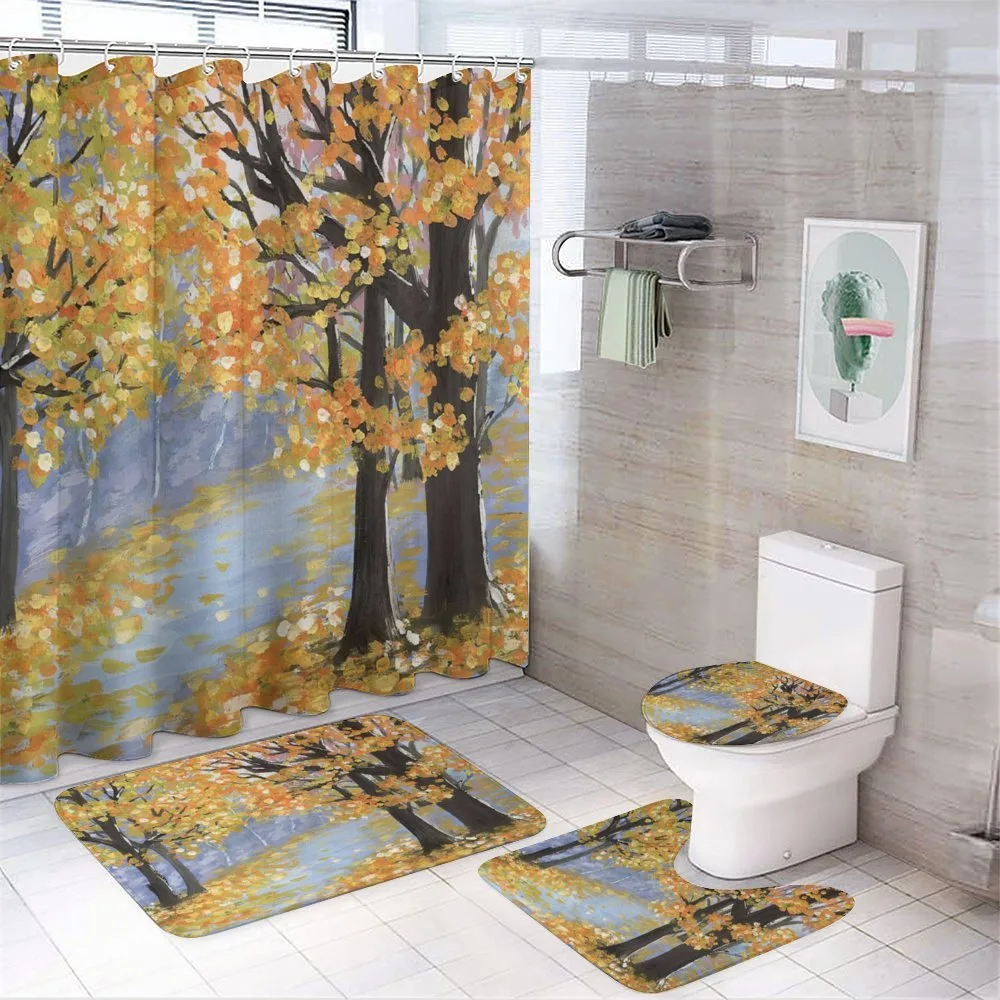 Gouache Autumn Scenery Art — Your design