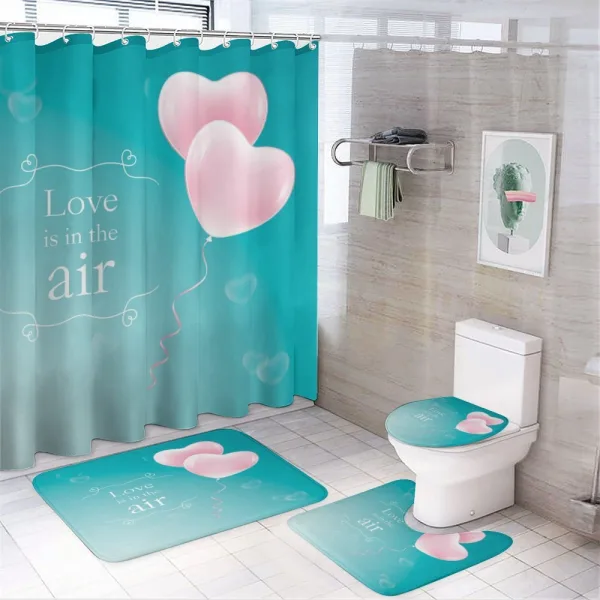 Heart Balloon on a shower curtain