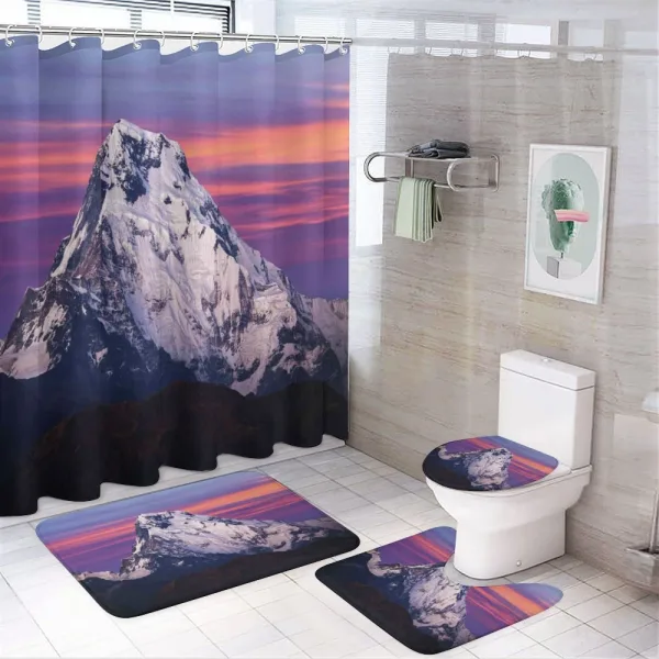 Himalayas in the Sunset on a shower curtain