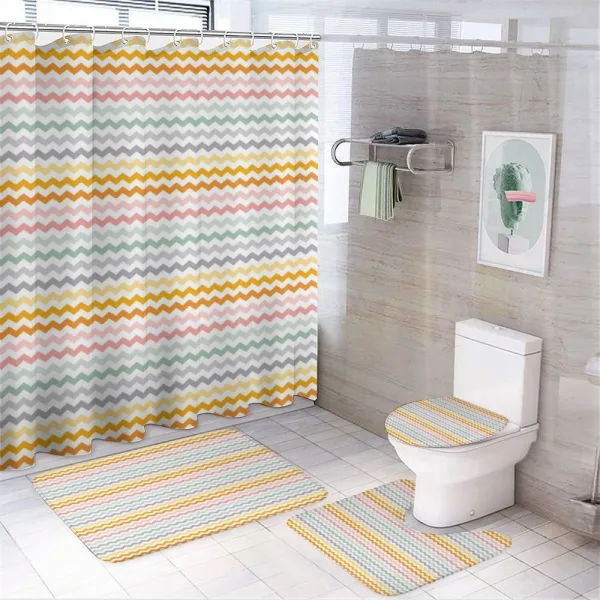 Hipster Herringbone on a shower curtain