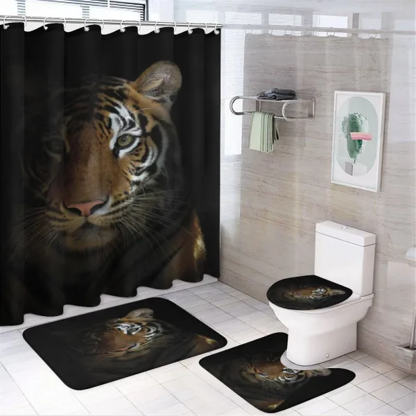 King of Sundarbans on a shower curtain