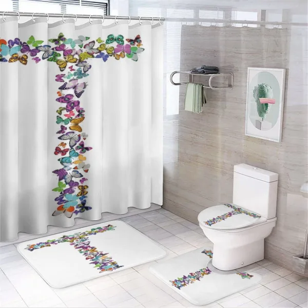 Language of Springtime on a shower curtain