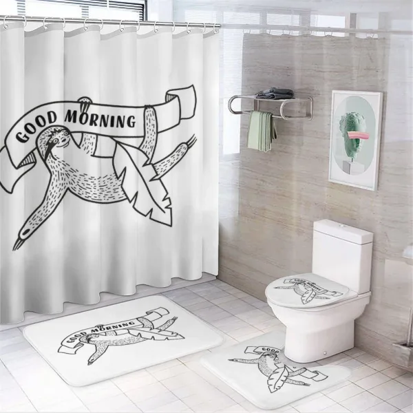 Lazy Animal Tropical on a shower curtain