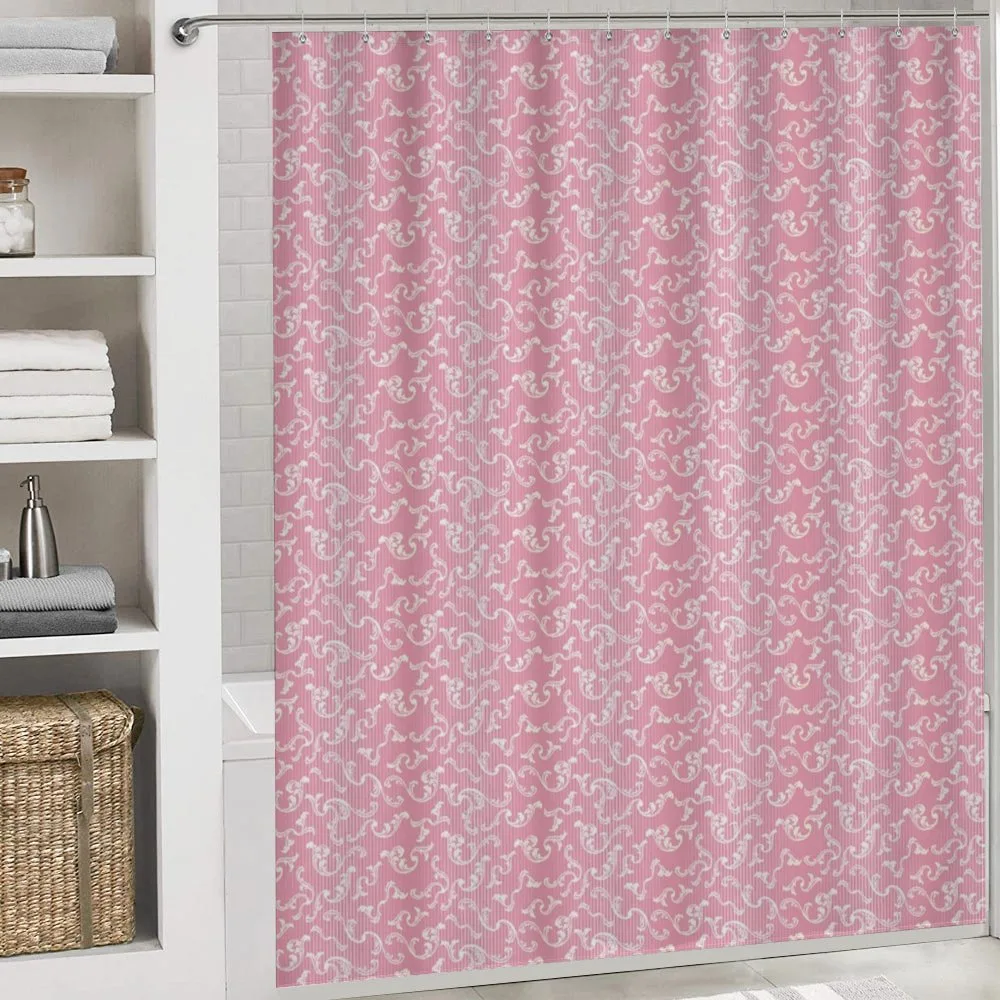 Leafy Pinkish Damask Lines — Detail 4