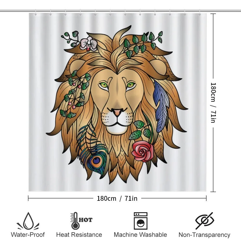 Lion with Flower — Detail 2