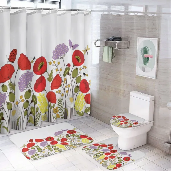 Nature Scene Fauna on a shower curtain