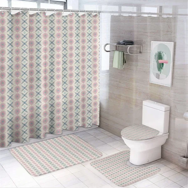 Ornamental Floral and Hip on a shower curtain