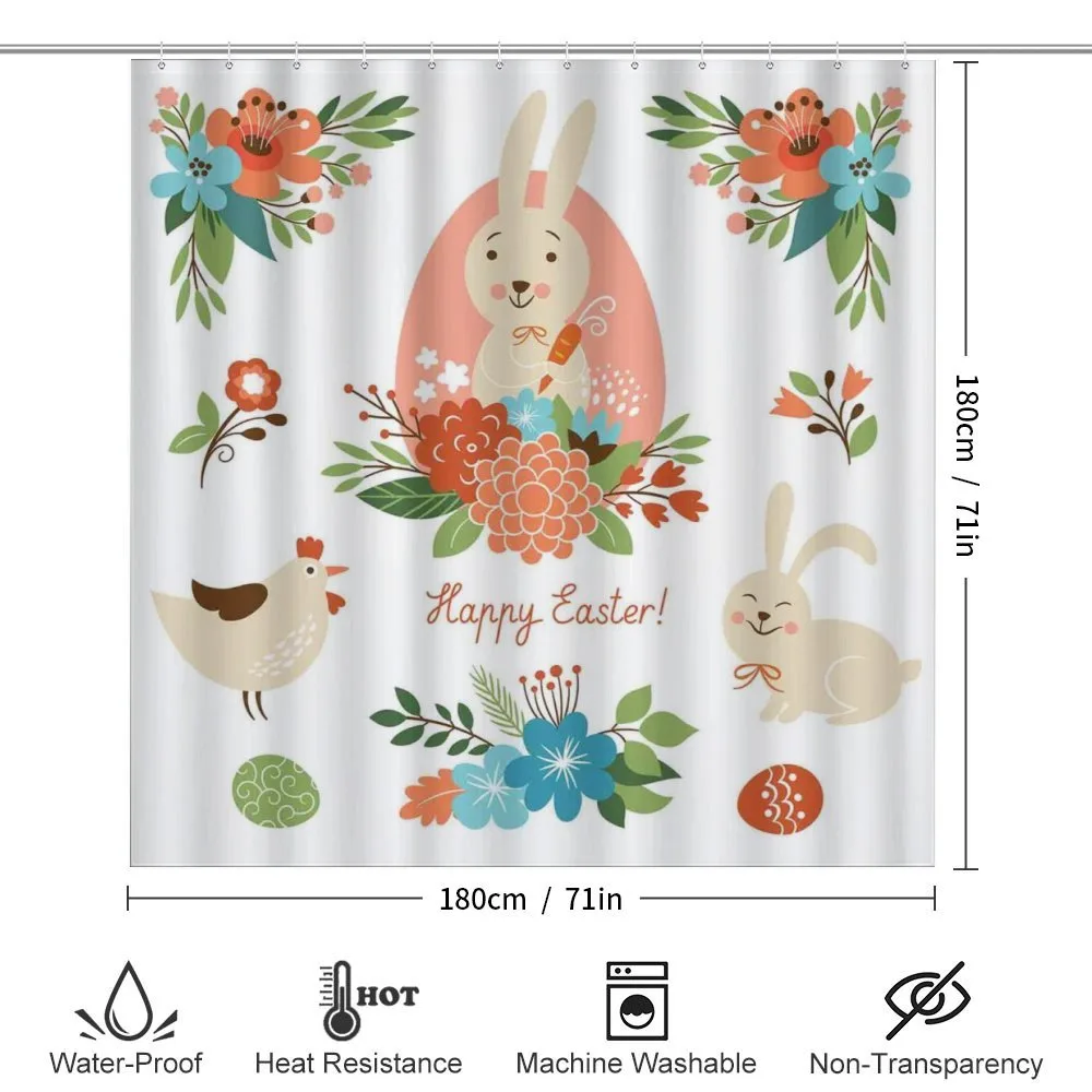 Pastel Bunny Flowers Cartoon — Detail 2