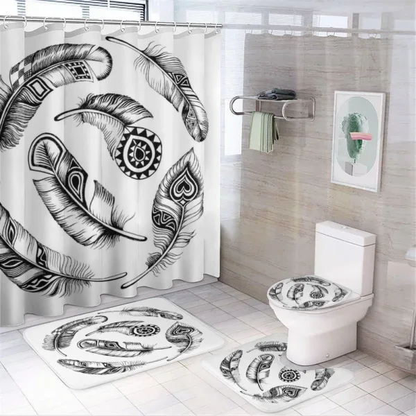 Primitive Tribal Geometric on a shower curtain