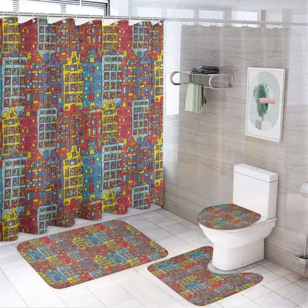 Sketch Amsterdam on a shower curtain