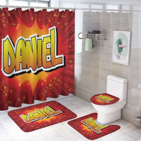 Stars American Boys Name on a shower curtain