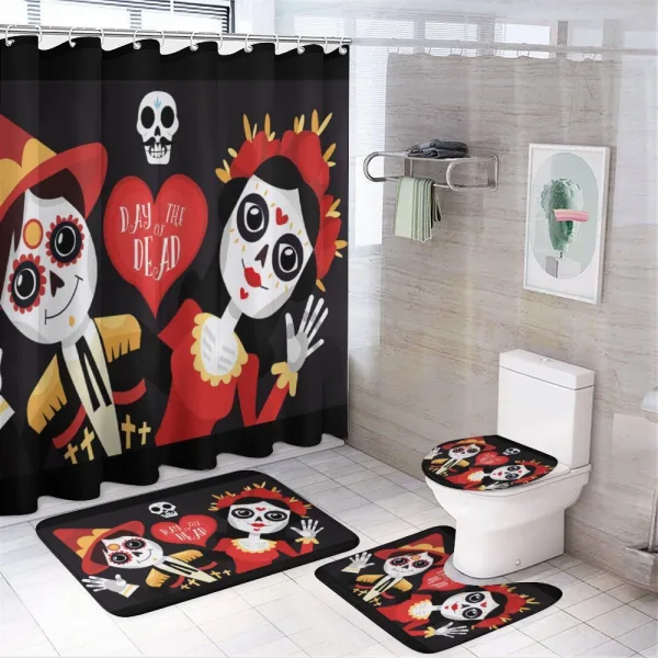 Sugar Skull Art on a shower curtain