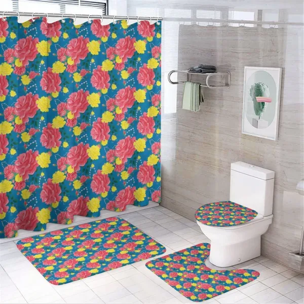 Valentine's Rose Blossoms on a shower curtain