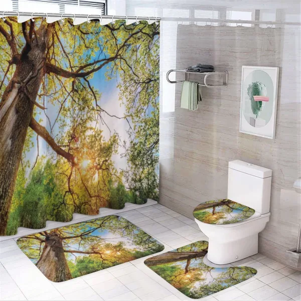 Vibrant Summer Sky on a shower curtain