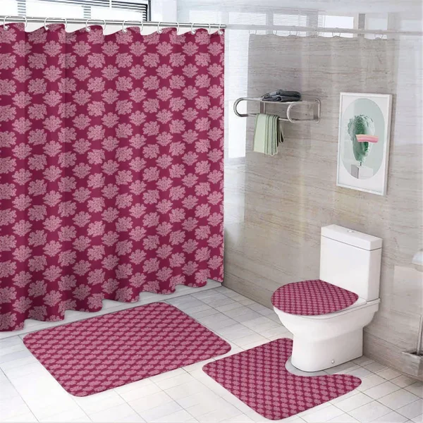 Victorian Flower Damask on a shower curtain