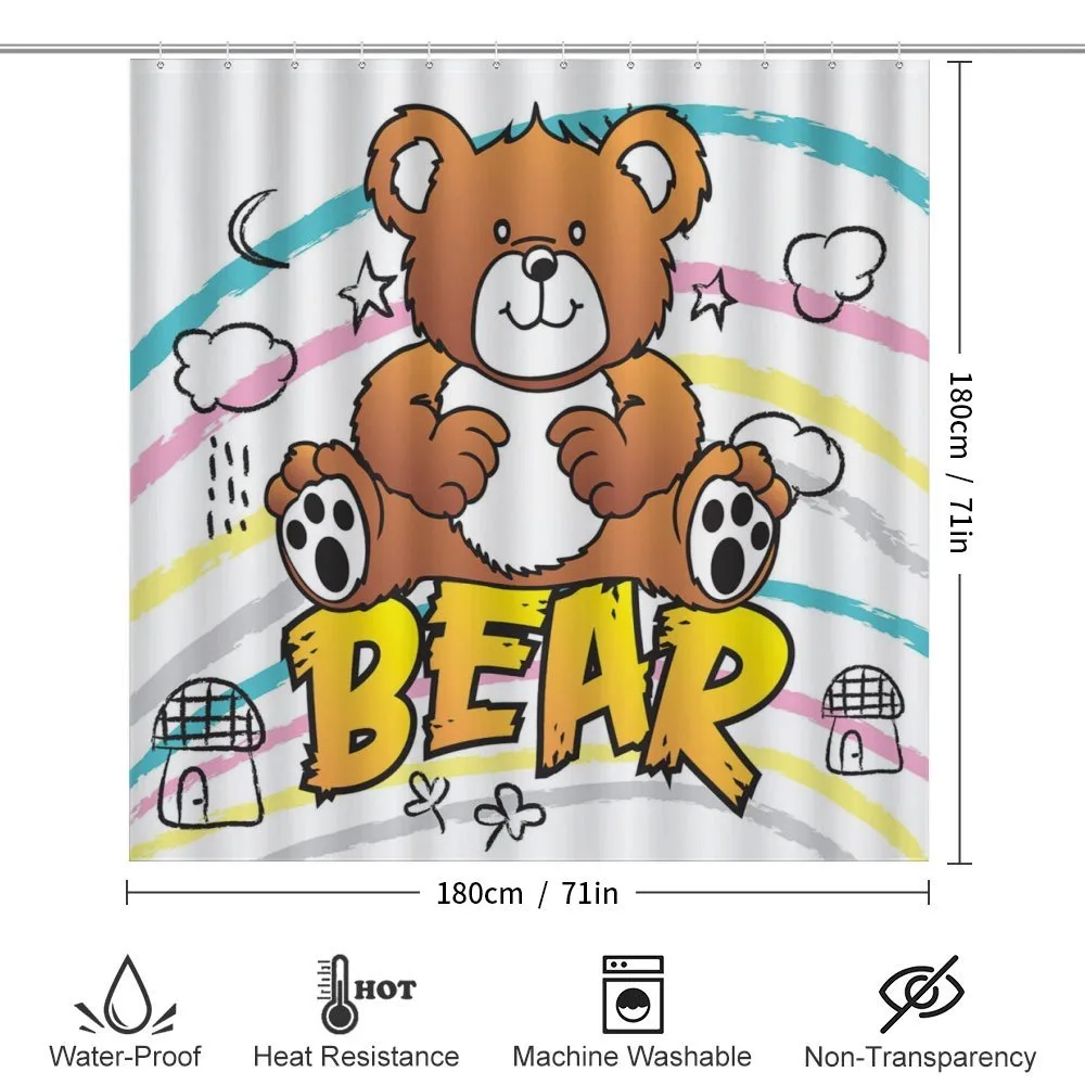 Brown Bears on Stripes — Detail 2