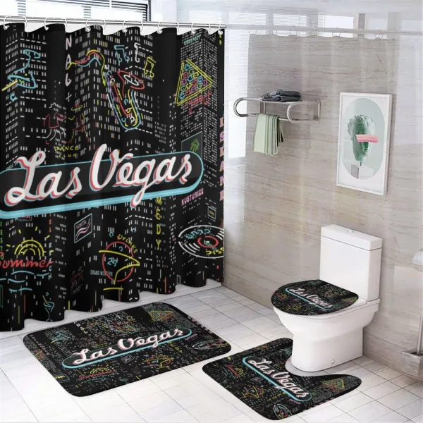 Buildings Sax Bar Signs on a shower curtain