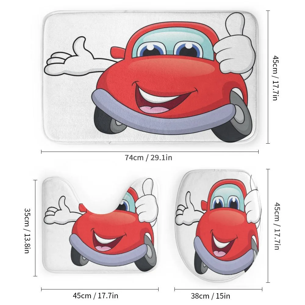Cartoon Red Vehicle Happy — Detail 1