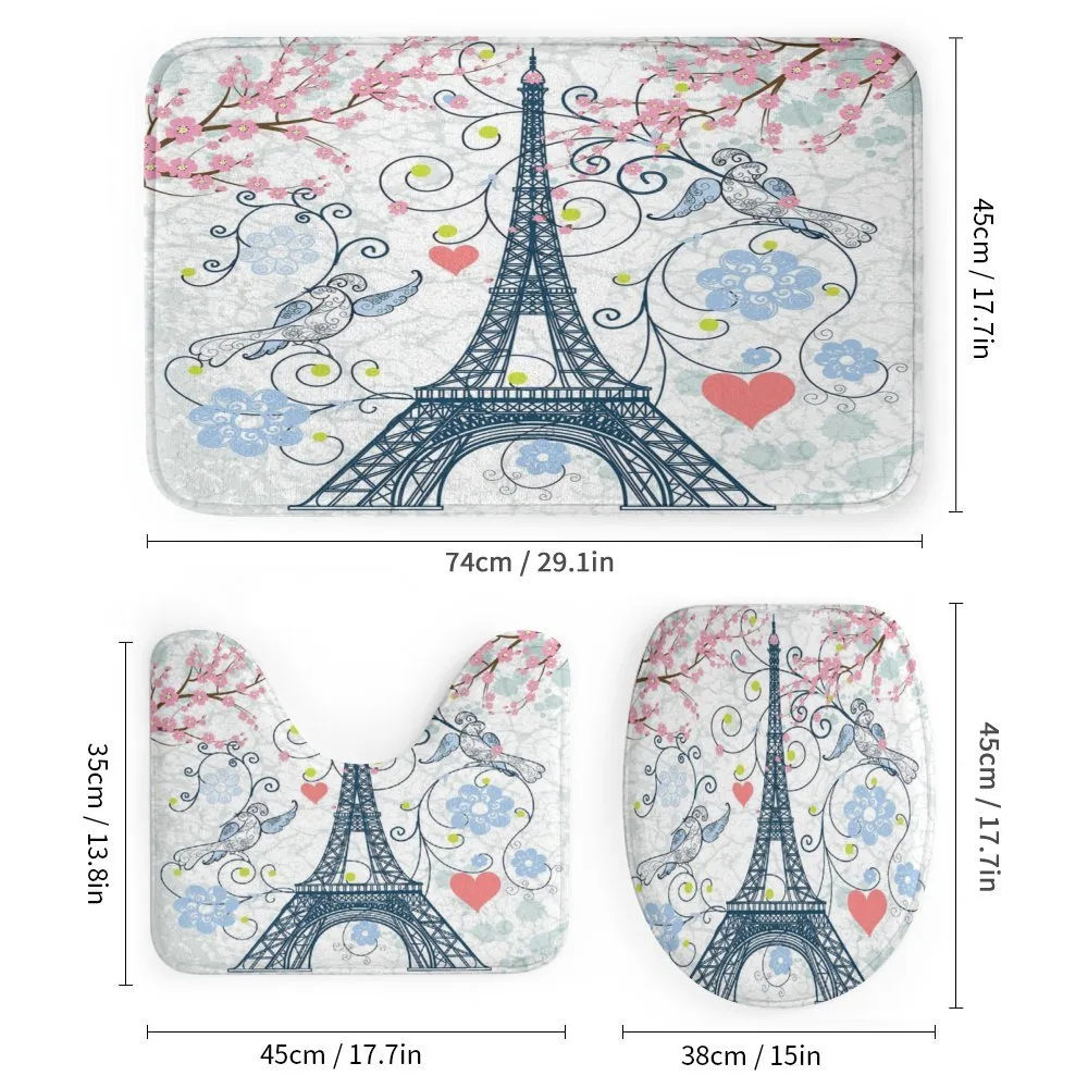Eiffel Swirling Flowers Heart — Detail 1
