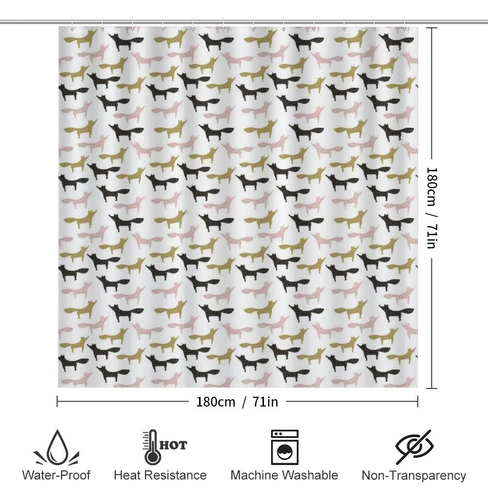 Foxes Pattern with Dots — Detail 2