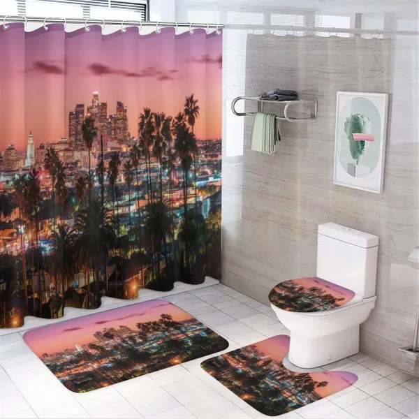 Los Angeles Palms on a shower curtain