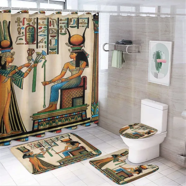 Old Egyptian Papyrus on a shower curtain