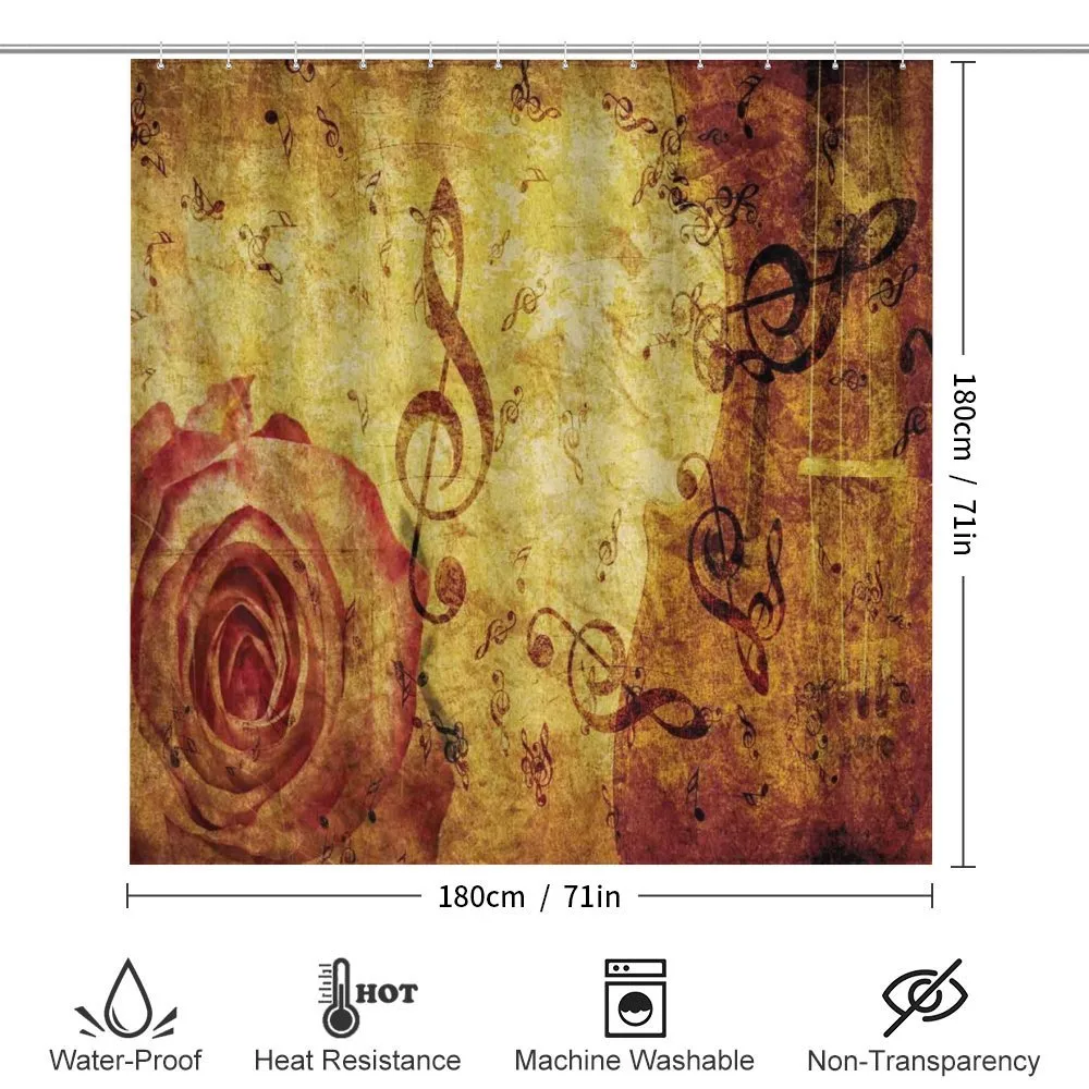 Old Rose Music Note Shabby — Detail 2