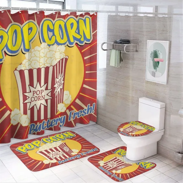 Pop Corn Movie Snack on a shower curtain