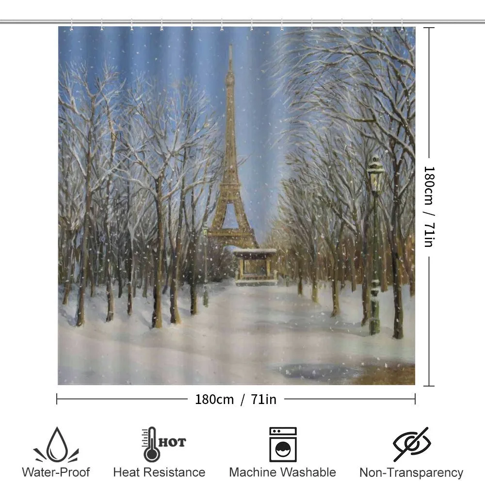 Snowy Paris City View — Detail 2