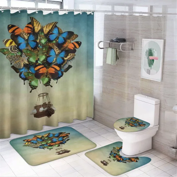 Spring Season Animals on a shower curtain