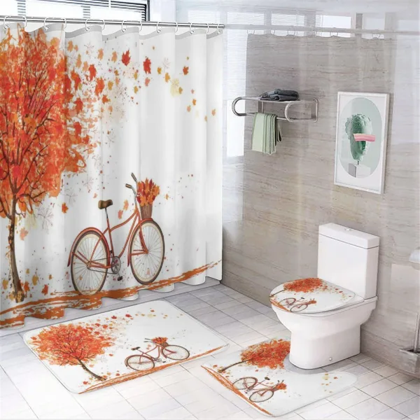 Watercolor Fall Season on a shower curtain
