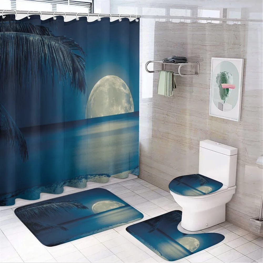 Blue Tropical Beach Image — Your design