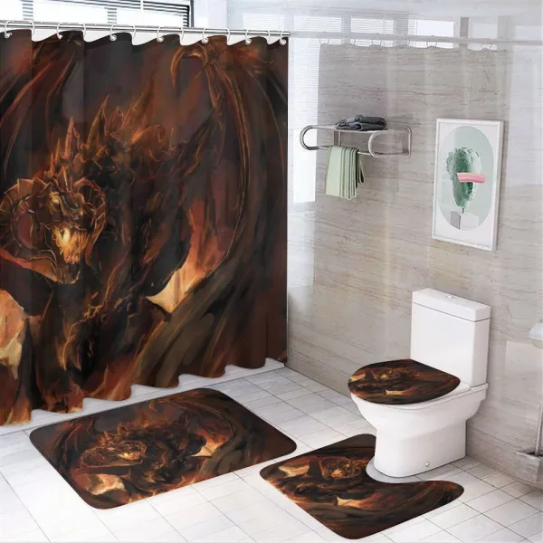 Dragon on a shower curtain