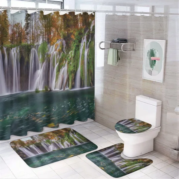 Europe Nature Photo Lakes on a shower curtain