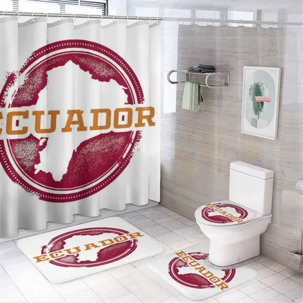 Grungy Travel Stamp Country on a shower curtain