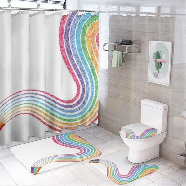 Imagination Themed Pencils on a shower curtain