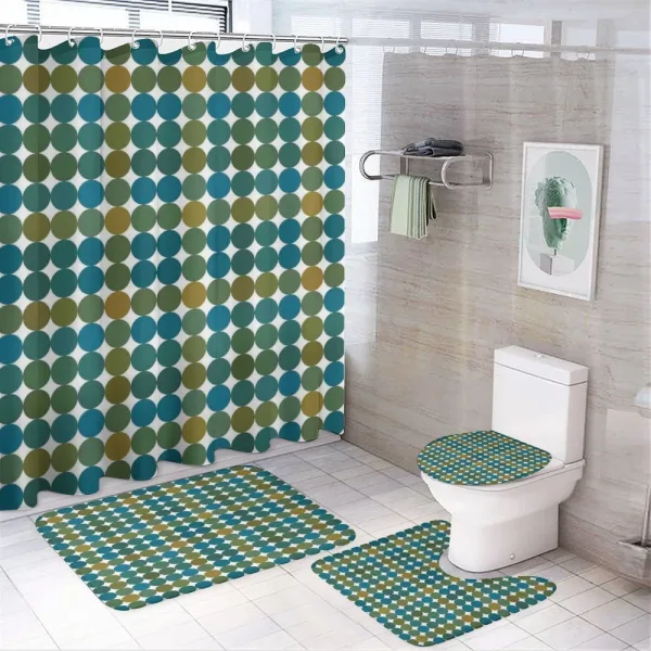 Large Round Dots on a shower curtain