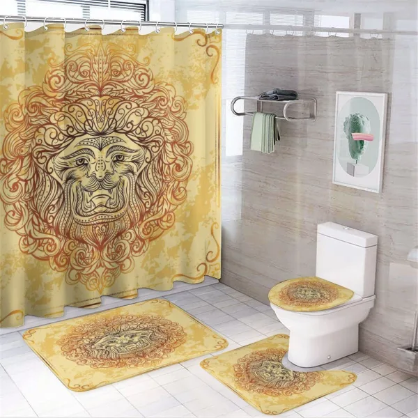 Lion Zodiac Astrology on a shower curtain