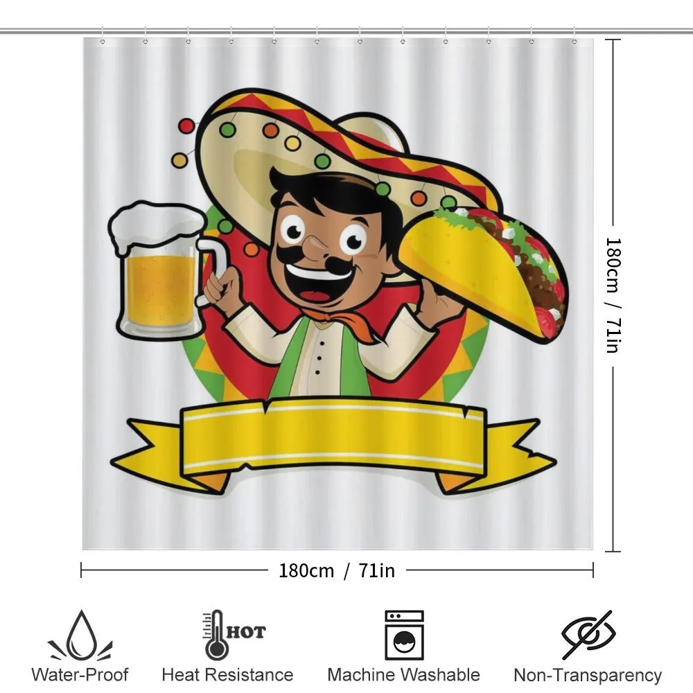 Man with a Beer and Taco — Detail 2