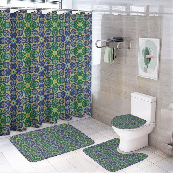 Oriental Damask on a shower curtain