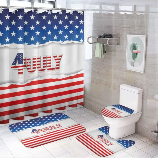 Patriotic Pattern on a shower curtain